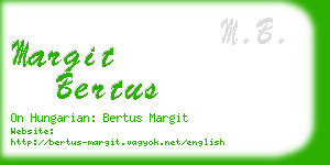 margit bertus business card